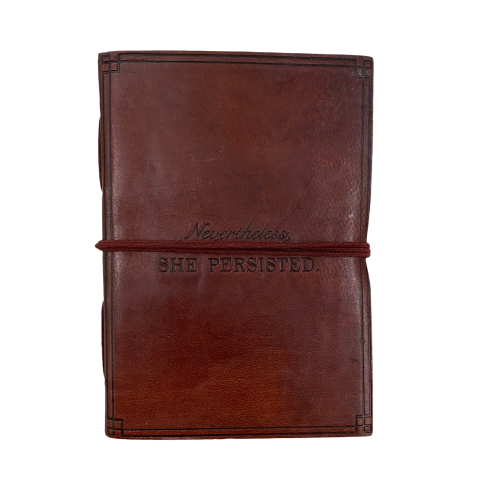 Leather Journal - Nevertheless She Persisted