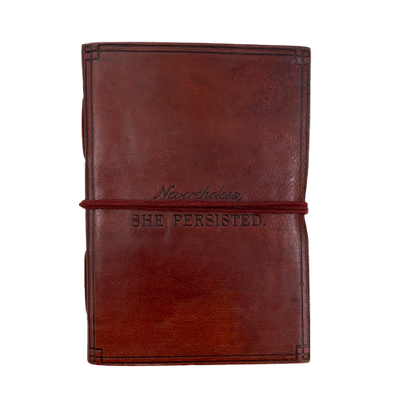 Leather Journal - Nevertheless She Persisted