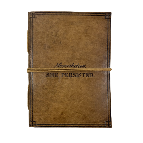 Leather Journal - Nevertheless She Persisted