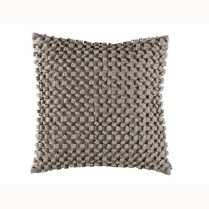Lili Alessandra Ribbon Silver Square Pillow 20" x 20"