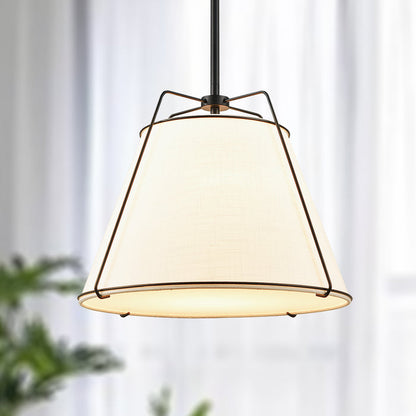 Lise 15" Chandelier | Black/White