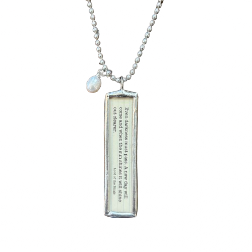 Literary Quote Necklace - A New Day