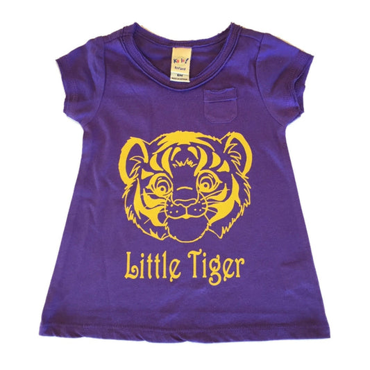 Little Black Tutu Little Tiger Toddler Pocket Tee Dress, 18mo