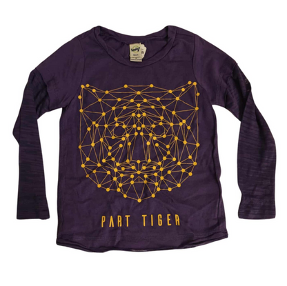 Little Black Tutu Part Tiger Long Sleeve Toddler Tee, 3T