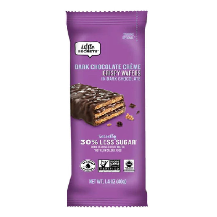 Little Secrets Crispy Wafers Dark Chocolate with Sea Salt 40g