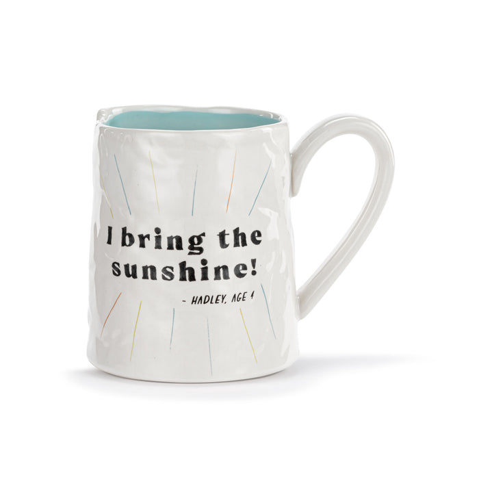 Live From Snack Time I Bring the Sunshine Ceramic Notepaper Mug - 140z