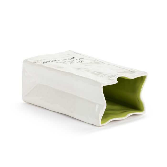 Live From Snack Time No Matter What Friend Ceramic Small Notepaper Vase - 4x6in