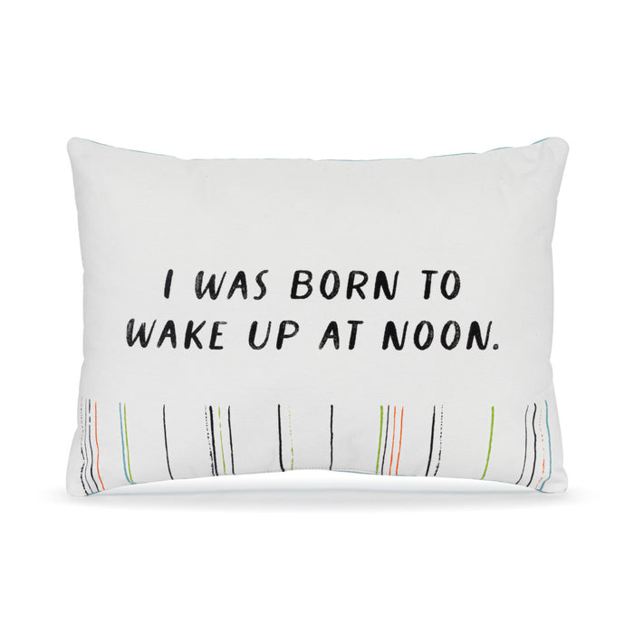 Live From Snack Time Wake Up at Noon Blue Accent Pillow - 14x10in