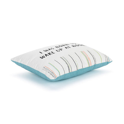 Live From Snack Time Wake Up at Noon Blue Accent Pillow - 14x10in