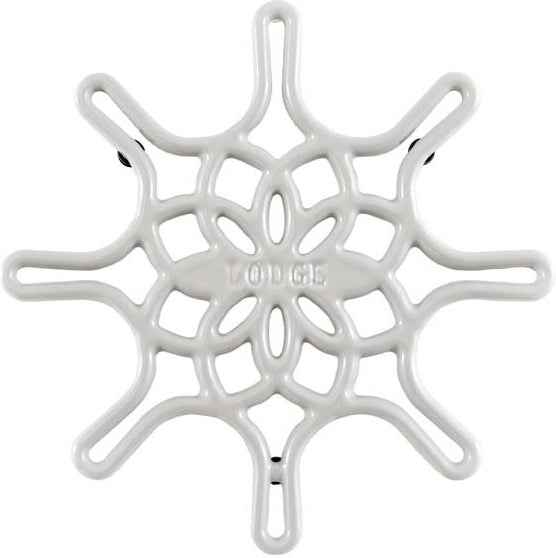 Lodge - 8" Enameled Cast Iron Skillet Trivet Oyster - EC8ST13