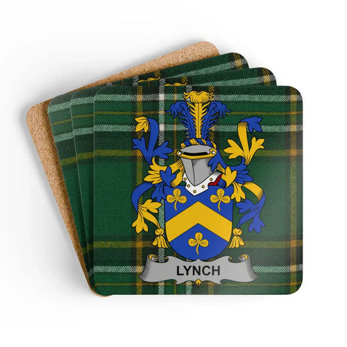 Lynch Irish Family Crest stacked coaster set