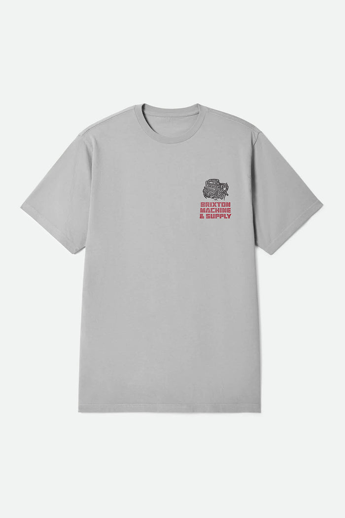 Men's Machine Short Sleeve Standard T-Shirt in the color Pebble Stone Worn Wash - Front Product View