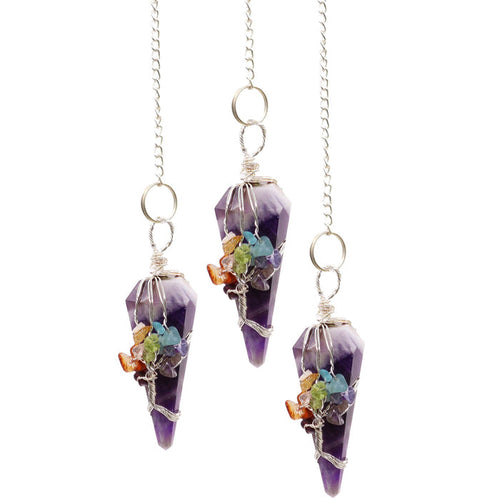 Magic Pendulum - Seven Chakra - Amethyst 🇬🇧