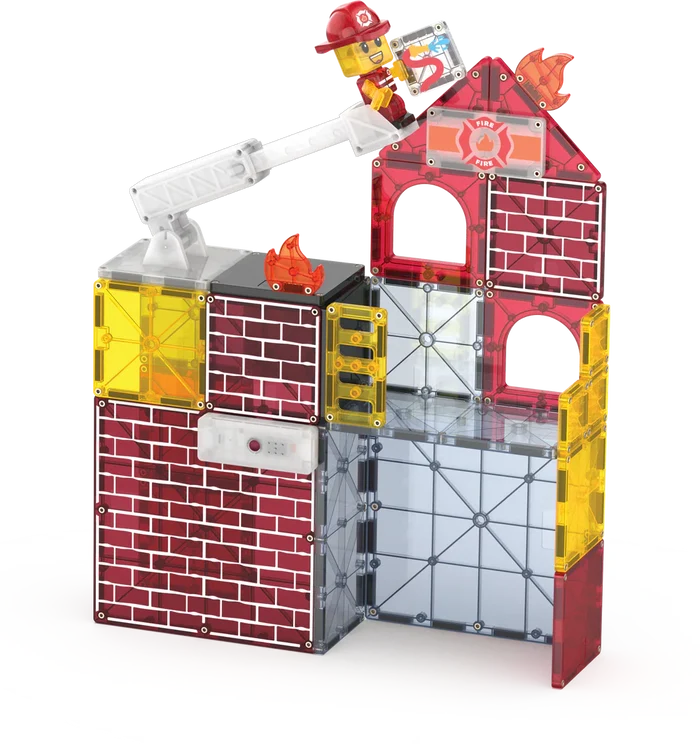 Magna-Tiles Fire Station 50-Piece Set