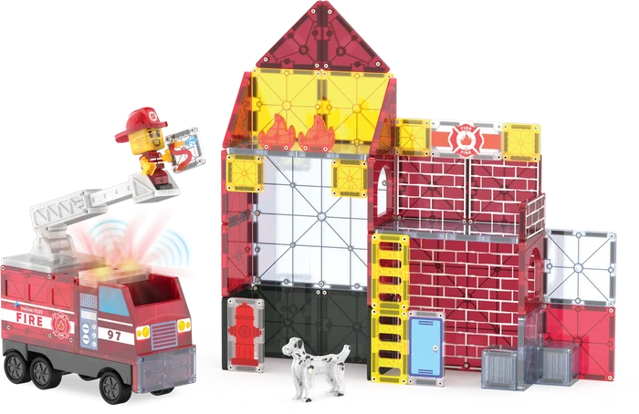 Magna-Tiles Fire Station 50-Piece Set