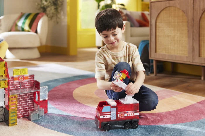 Magna-Tiles Fire Station 50-Piece Set