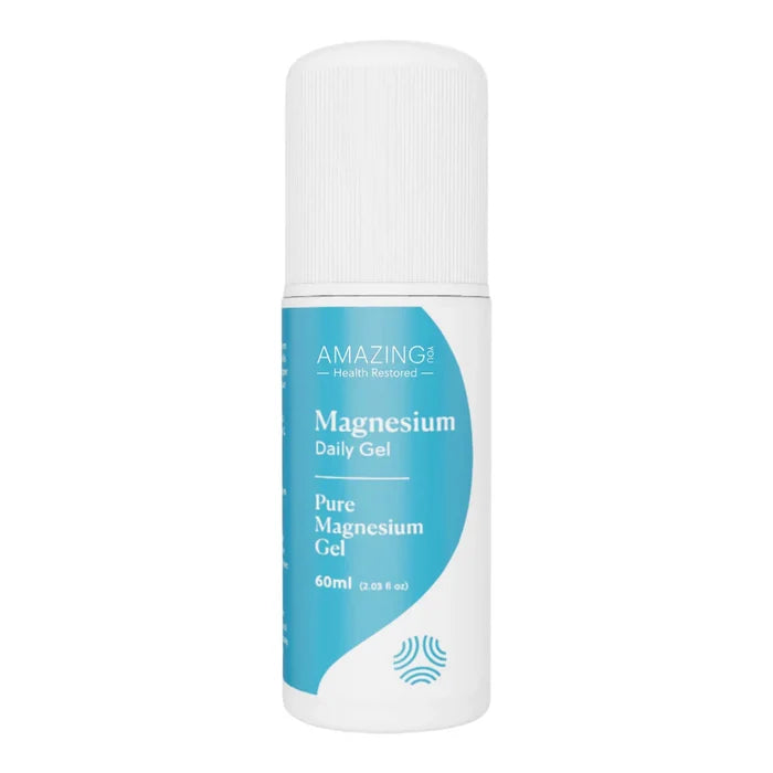 Bottle of Amazing Magnesium Daily Gel on a white background