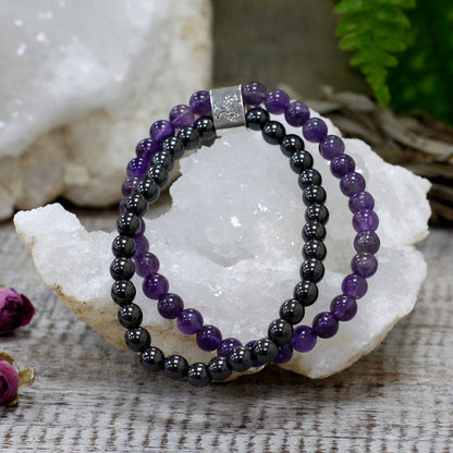 Magnetic Gemstone Bracelet - Amethyst 🇬🇧