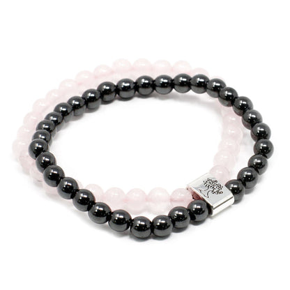 Magnetic Gemstone Bracelet - Rose Quartz 🇬🇧