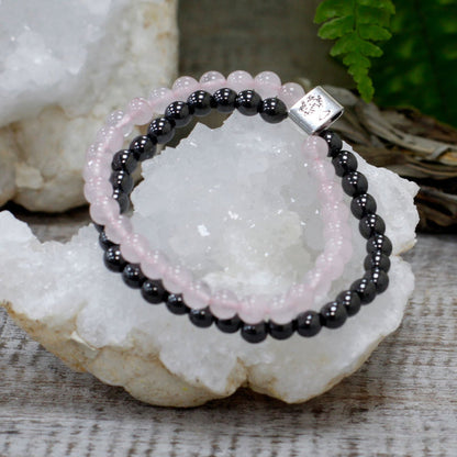 Magnetic Gemstone Bracelet - Rose Quartz 🇬🇧