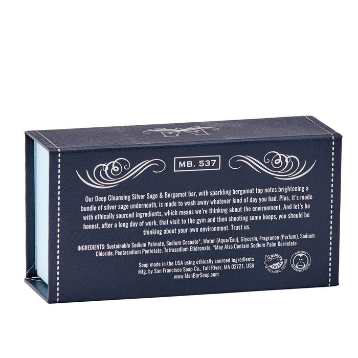 Man Bar Soap - Silver Sage & Bergamot Man Bar