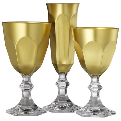 Mario Luca Giusti Wine Goblet Mario Luca Giusti Dolce Vita Water Goblet Gold Set of 6 Brand
