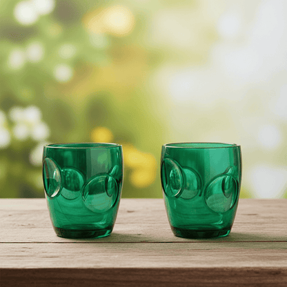 Mario Luca Giusti Fisheye Set of 2 Tumblers Green Brand Tumblers