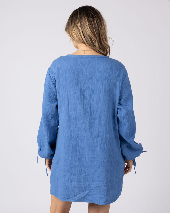 Mathi Womens Dress in Bright Blue
