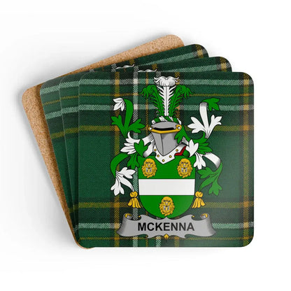 McKenna Family Crest Design Coaster Set