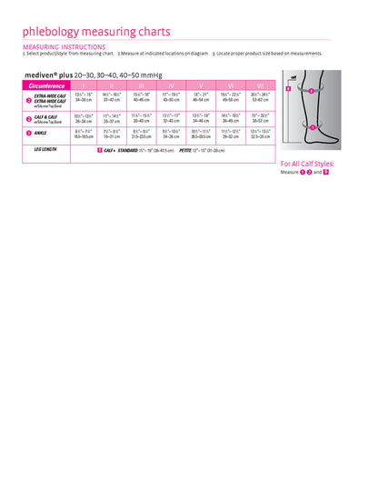 Medi Plus Knee High Extra Wide Calf 20-30mmHg Open Toe - Compression Level: Firm 20-30 MmHg - Unisex - Calf