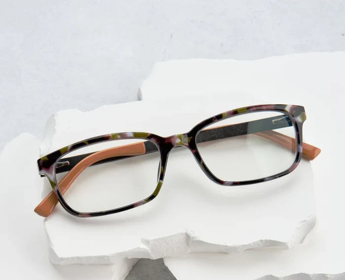 Memphis Blue Light Readers by Peepers: Olive Botanico