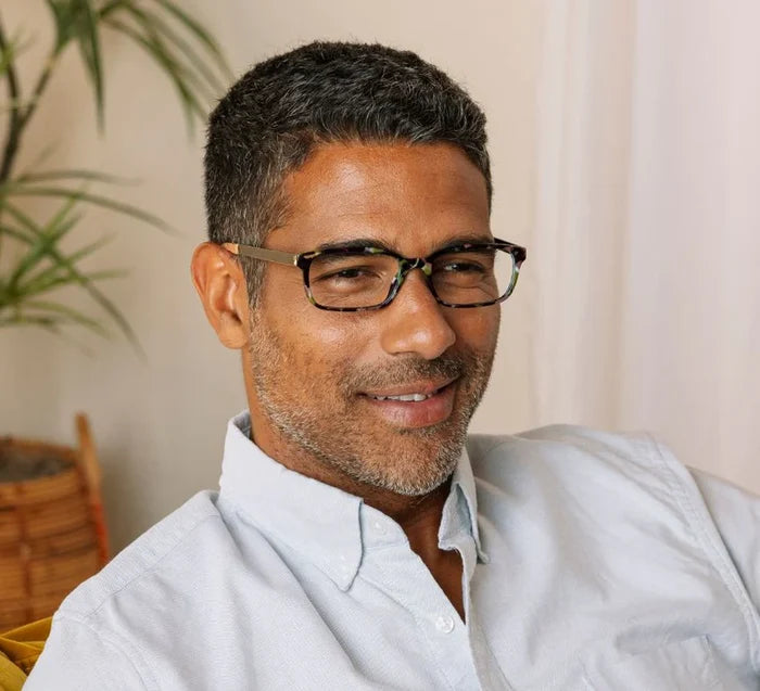 Memphis Blue Light Readers by Peepers: Olive Botanico