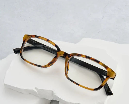 Memphis Blue Light Reading Glasses by Peepers: Tokyo Tortoise