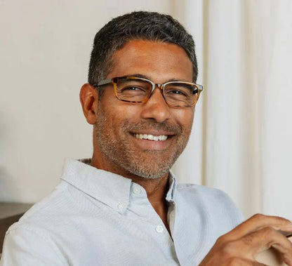 Memphis Blue Light Reading Glasses by Peepers: Tokyo Tortoise