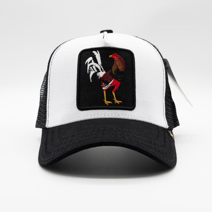Men GOLD STAR Rooster Trucker Hat
