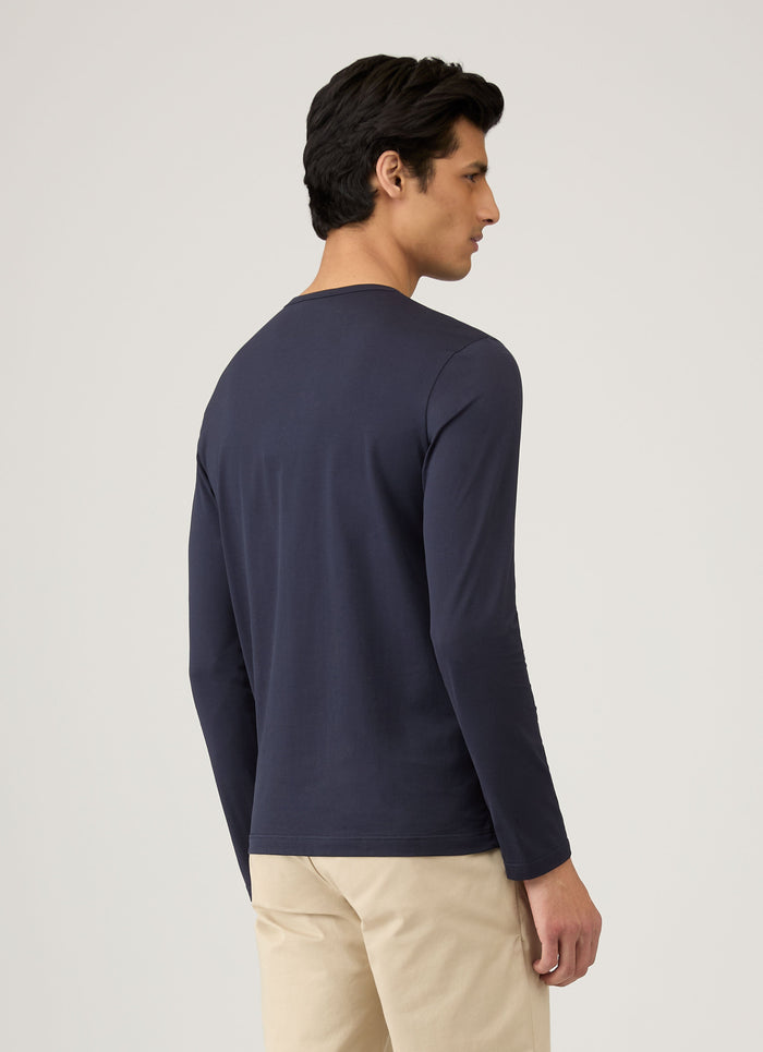 Men's Classic Long Sleeve T-shirt in Navy