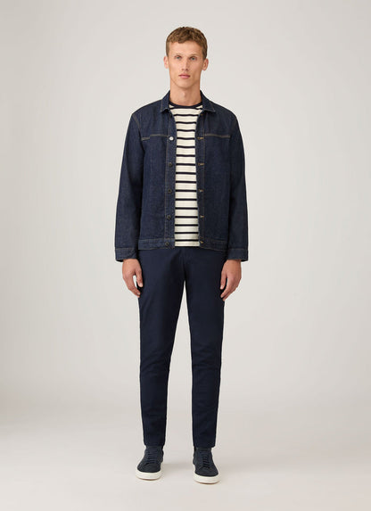 Men's Classic T-shirt in Ecru/Navy Breton Stripe