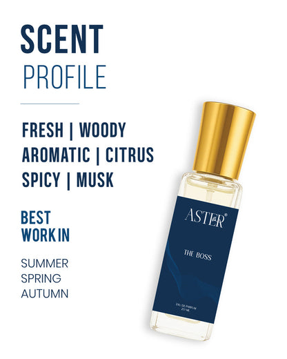 Four 20ml bottles of men's perfume in a collection set.