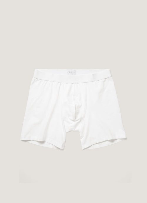 Men's Stretch Cotton Boxer Briefs in White