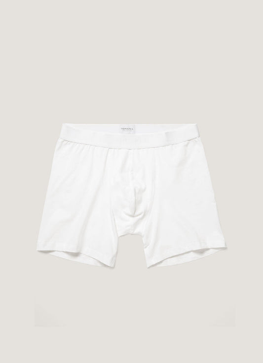 Men's Stretch Cotton Boxer Briefs in White