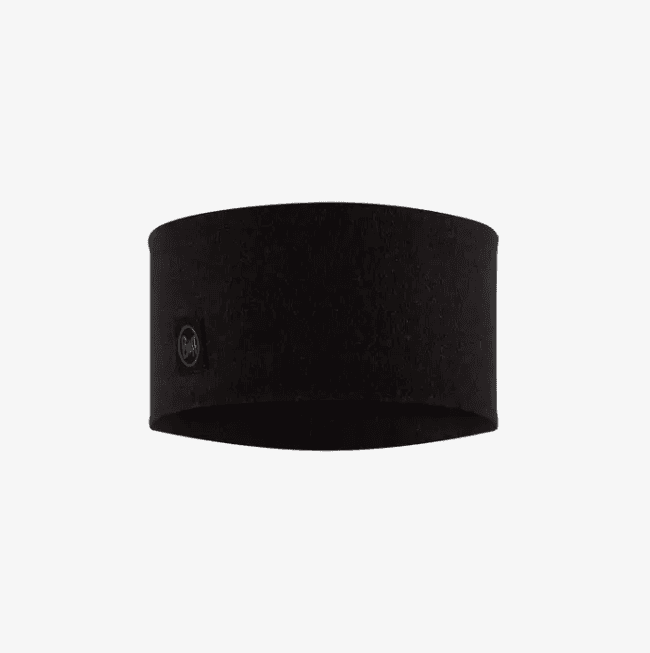Merino Wide Headband - Solid Black