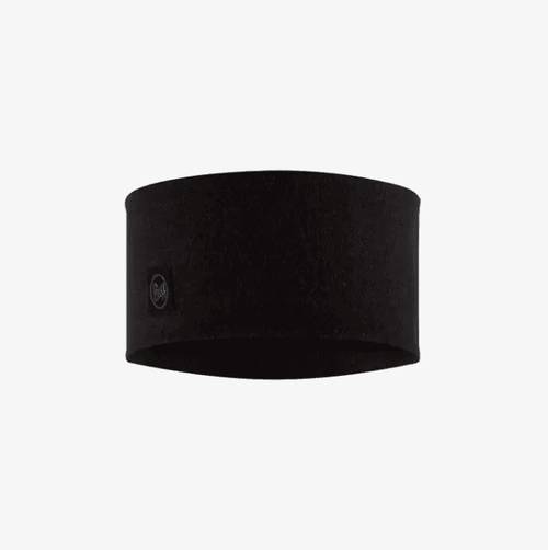 Merino Wide Headband - Solid Black