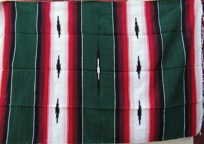 MEXICAN BLANKET XL 4.5' X 6.5' green