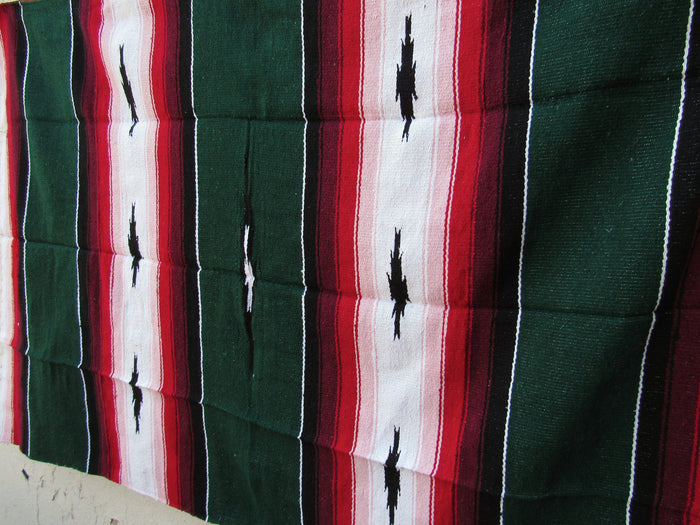 MEXICAN BLANKET XL 4.5' X 6.5' green