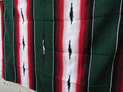 MEXICAN BLANKET XL 4.5' X 6.5' green