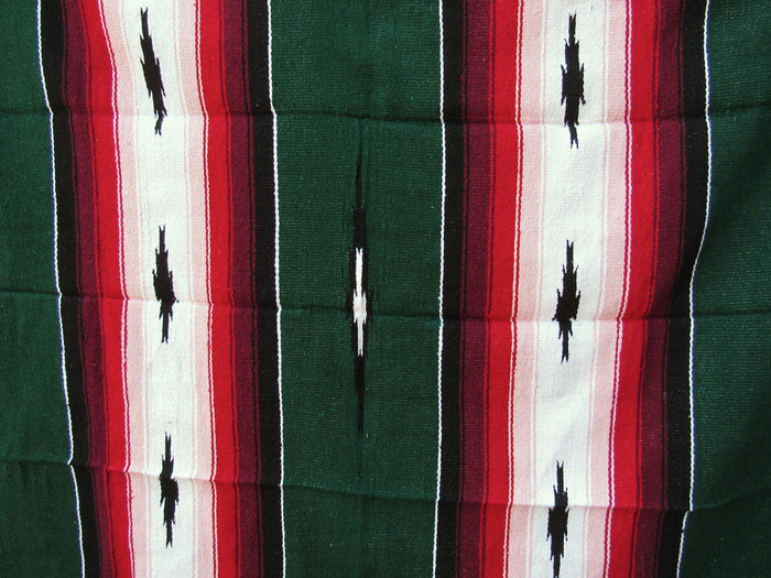 MEXICAN BLANKET XL 4.5' X 6.5' green