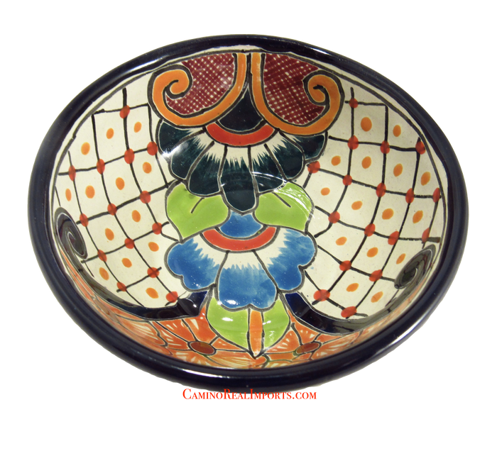 Mexican Talavera Pottery Bowl Plate 5.5" TPB009
