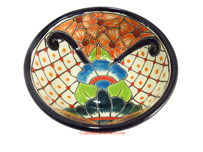 Mexican Talavera Pottery Bowl Plate 5.5" TPB009