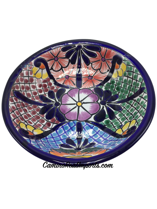 Mexican Talavera Pottery Bowl Plate 7.5" TPB75005
