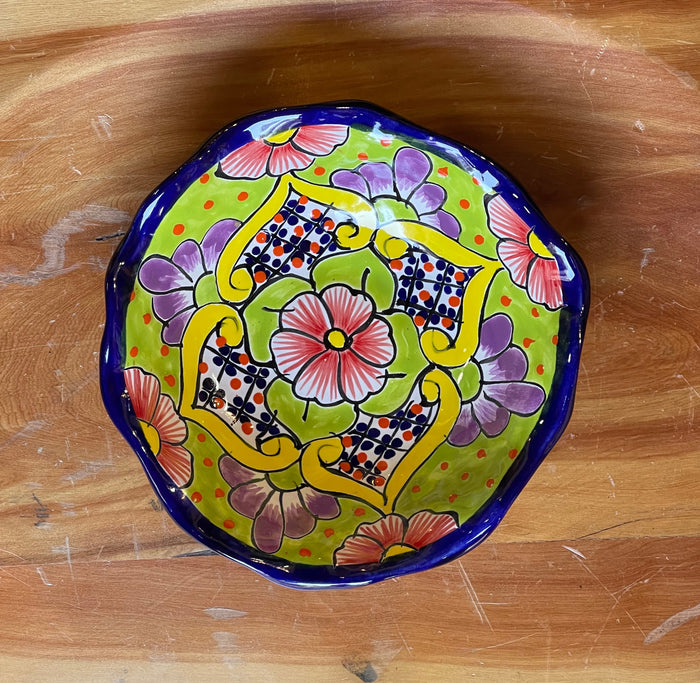 Mexican Talavera Pottery Bowl Plate 9" TPB9003